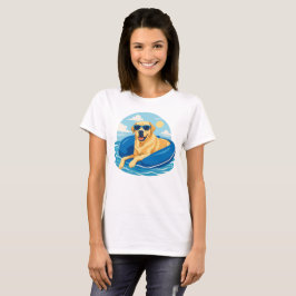 Camiseta Aventura de barco de verão do Labrador Retriever