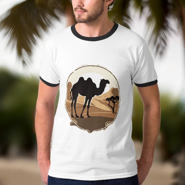 Camiseta Aventura de Camel no deserto (Criador carregado)