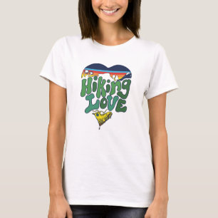 Camiseta Aventura de caminhada do amor moderno Montanha Ama