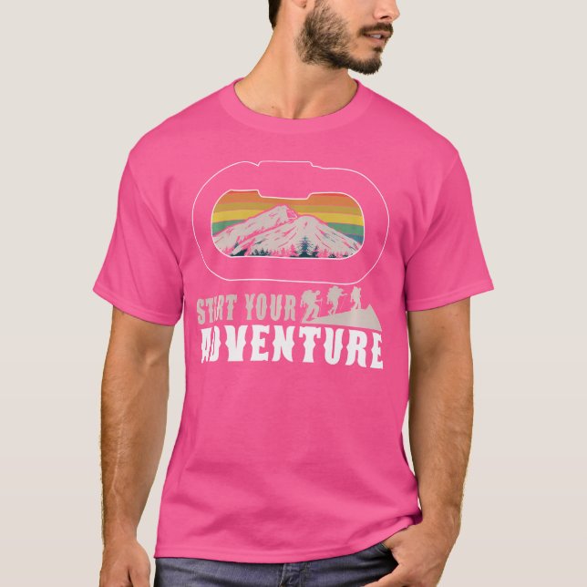 Camiseta Aventura de caminhada e escalada de montanha para  (Frente)