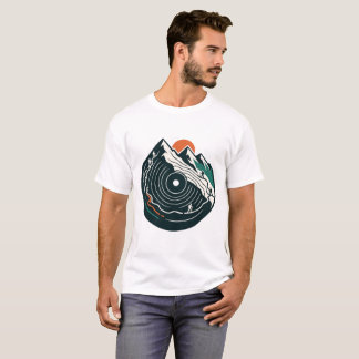 Camiseta Aventura de Caminhada Topográfica no Topo da Trilh
