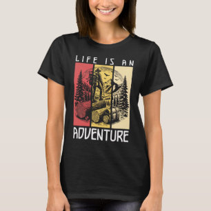 Camiseta Aventura de Caminhada Vintage Explorador da Nature