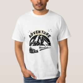 Camiseta Aventura de Camping na Montanha Natureza