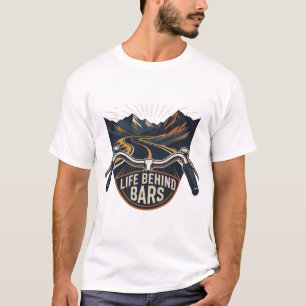Camiseta Aventura de Ciclismo Estrada Montanhosa Atrás das