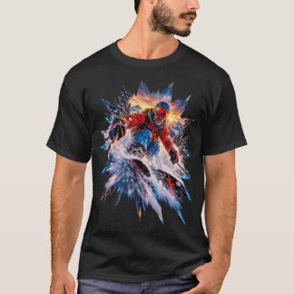 Camiseta Aventura de Esqui em Neve Profunda Extrema na Mont