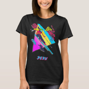 Camiseta Aventura de esqui peruana vibrante gráfico peru es