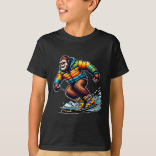Camiseta Aventura de Esqui Sasquatch Bigfoot Diversão de In