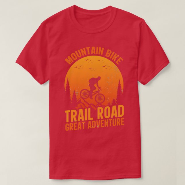 Camiseta Aventura de Excelente de Trilha de Montanha (Frente do Design)