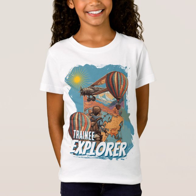 Camiseta Aventura de Garota Exploradora em Treinamento (Frente)
