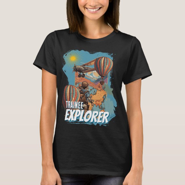 Camiseta Aventura de Garota Exploradora em Treinamento (Frente)