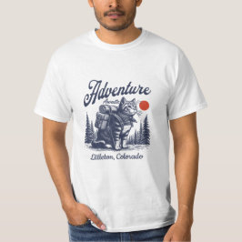 Camiseta Aventura de Gato de Trilha Vintage Espera por Você