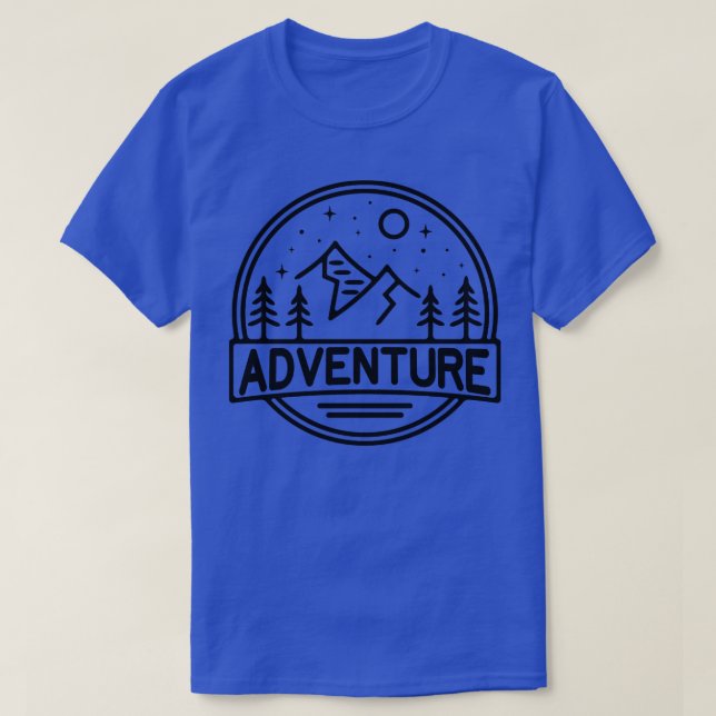 Camiseta Aventura de Hiking da Nature (Frente do Design)