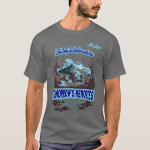 Camiseta "Aventura de hoje..." Homens personalizáveis
