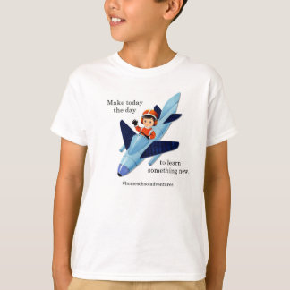 Camiseta Aventura de Homeschool Rocket retro que aprende a