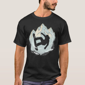 Camiseta Aventura de Inverno Esporte de Snowboarding Esqui