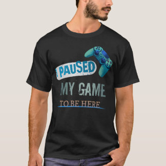 Camiseta Aventura de Jogos pausou meu jogo para es