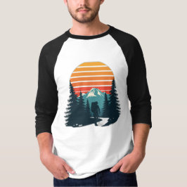Camiseta Aventura de Montanha do Retro Hiker