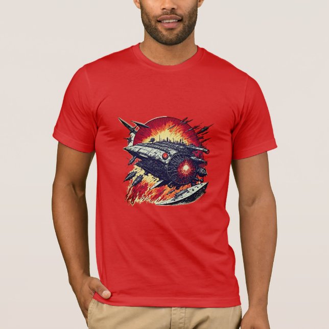 Camiseta Aventura de nave espacial (Frente)