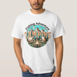 Camiseta Aventura de Pesca / Acampamento