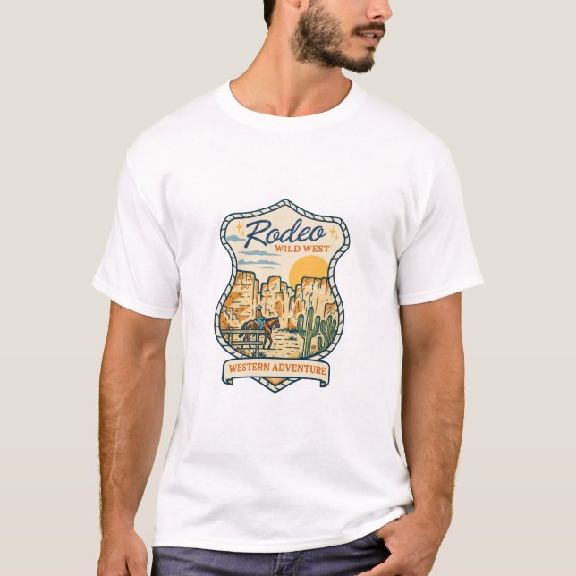 Camiseta Aventura de Rodeio do Velho Oeste (Frente)