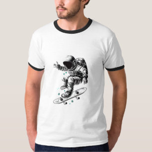 Camiseta Aventura de skate cósmico do astronauta