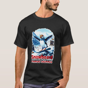Camiseta Aventura de Snowboard do Adorável Papagaio-do-mar