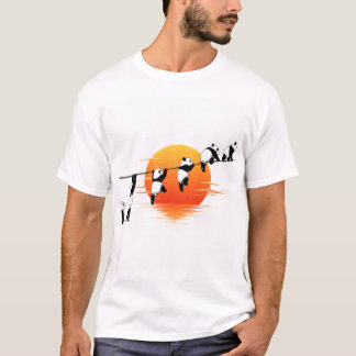 Camiseta Aventura de Subida do Panda Fofo – Design para Ama