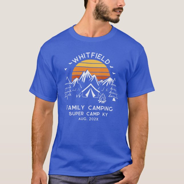 Camiseta Aventura de Vaga de Camping Familiar Correspondent (Frente)