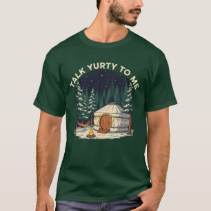Camiseta Aventura de Yurt de Glamping Cômico Retrô