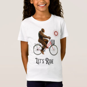 Camiseta Aventura Divertida de Bigfoot de Ciclismo Retro