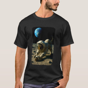 Camiseta Aventura Divertida do Astronauta Gato e Rato na Lu