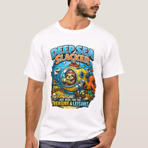 Camiseta Aventura Divertida no Oceano, Humor, Arte de Pregu