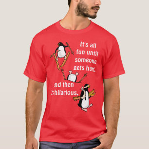 Camiseta Aventura do esqui do pinguim