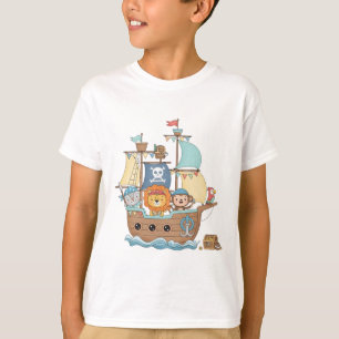 Camiseta Aventura do Navio Pirata Animal