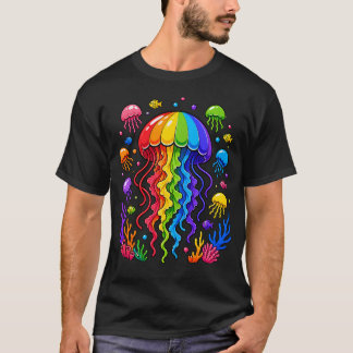 Camiseta Aventura do Oceano com Água-viva Luminosa para Ama