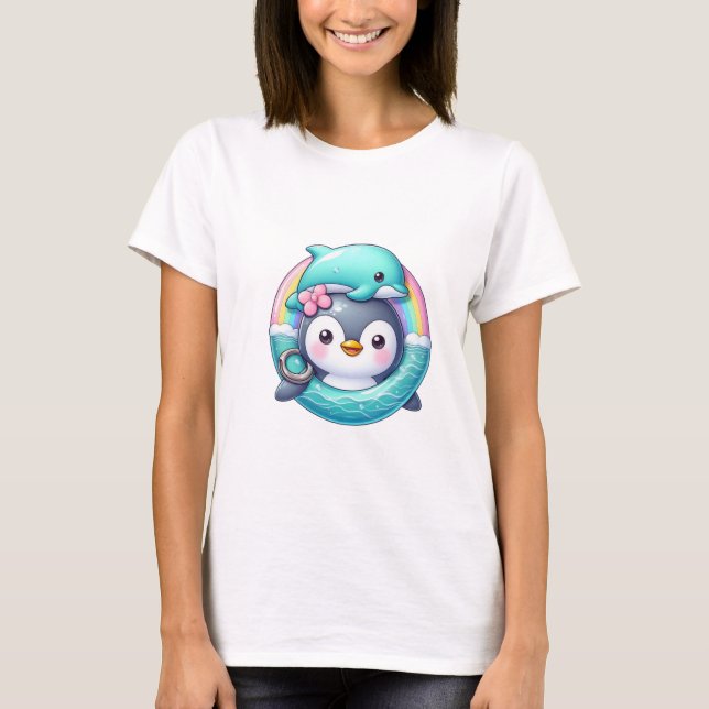 Camiseta Aventura do Oceano de Pinguim (Frente)