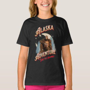 Camiseta Aventura do Pé Grande do Alasca Arte Retro da Natu