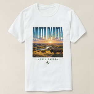 Camiseta Aventura do pôr do sol da pradaria do Badlands de