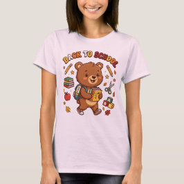 Camiseta Aventura do Urso Fofo de Volta à Escola