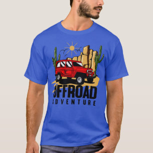 CAMISETA AVENTURA DO VEÍCULO VERMELHO OFFROAD