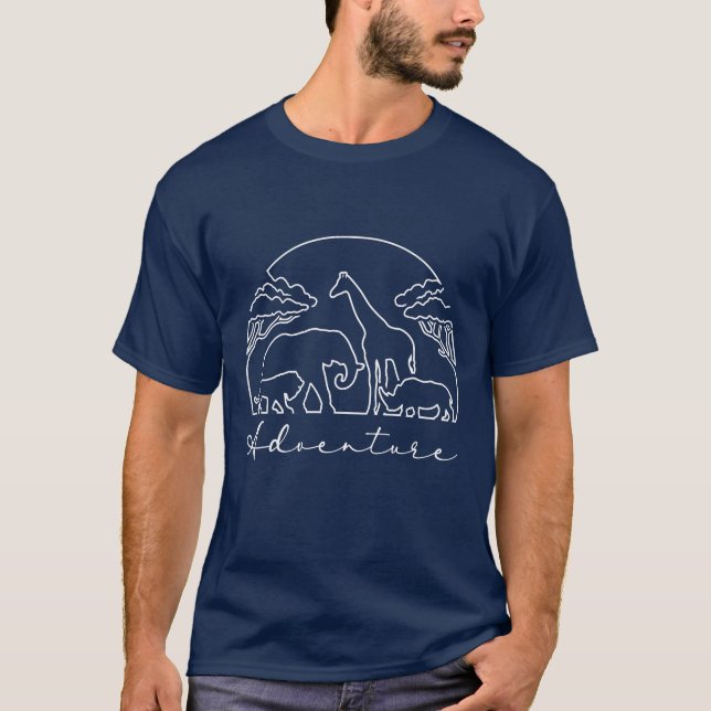 Camiseta Aventura e Safari na África (Frente)
