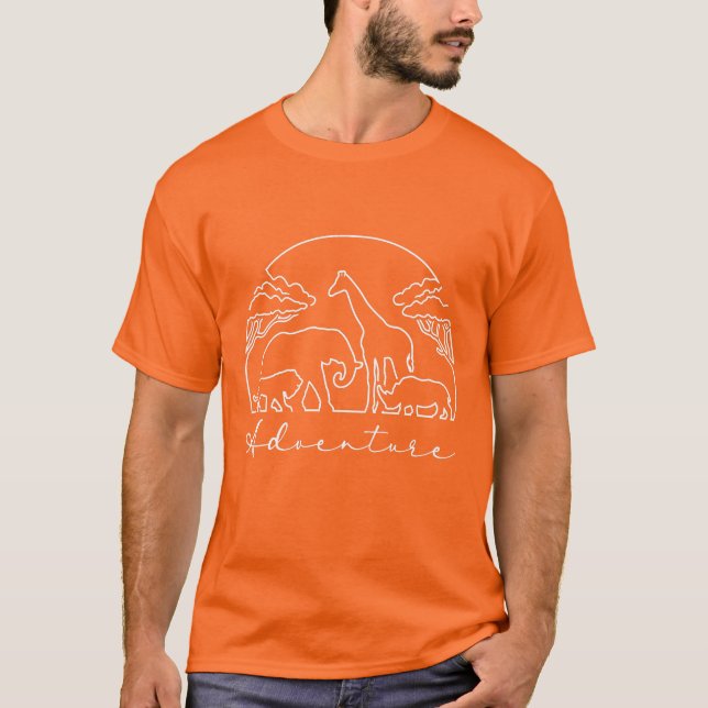 Camiseta Aventura e Safari na África (Frente)
