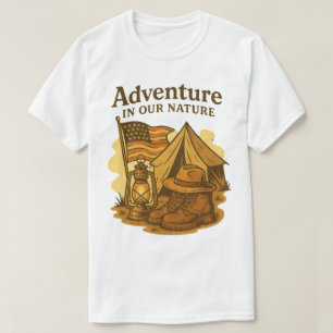 Camiseta Aventura Em Nossa Natureza Arte De Camping