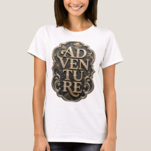 Camiseta Aventura em Ouro DESIGN Ousado e Marcante