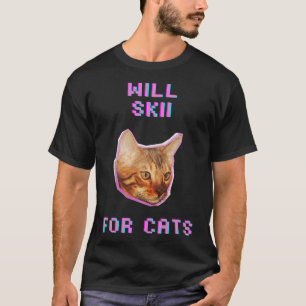 Camiseta Aventura engraçada de neve de inverno para gatos q