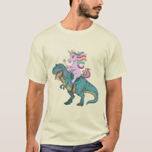 Camiseta Aventura Épica Unicórnio T-Rex para Todas