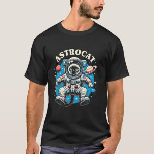 Camiseta Aventura Espacial do Gato Siames Astrocat