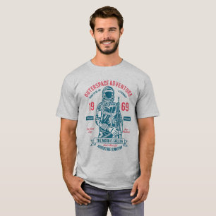 Camiseta Aventura Espacial Exterior, 1969, Caminhada de Lua