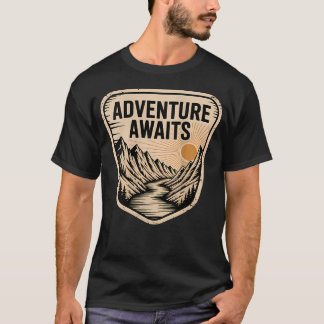 Camiseta Aventura Espera Pôr do Sol do Rio da Montanha