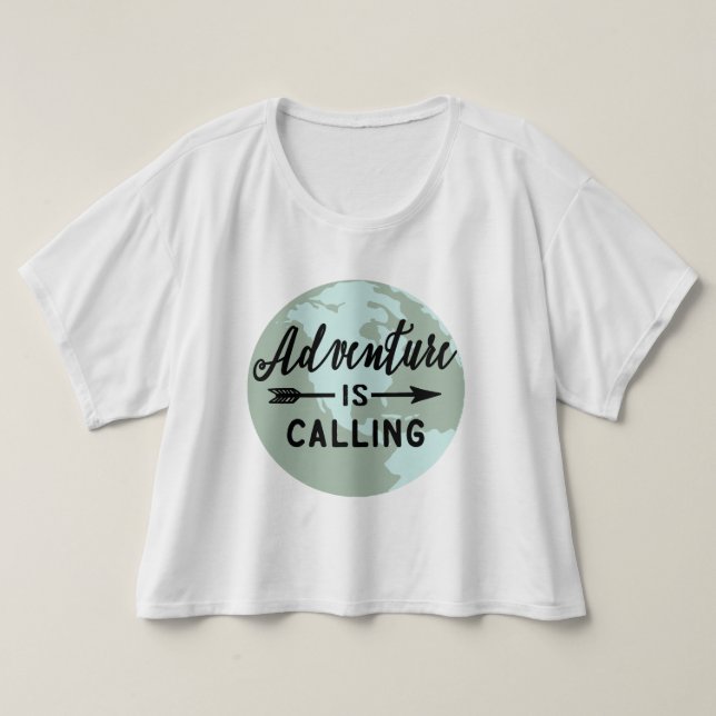 Camiseta Aventura está chamando (Frente do Design)